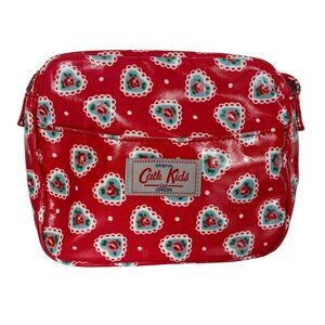 Cath Kidston Red Floral Hearts Oilcloth Bag Cath Kids Girls Purse Retired